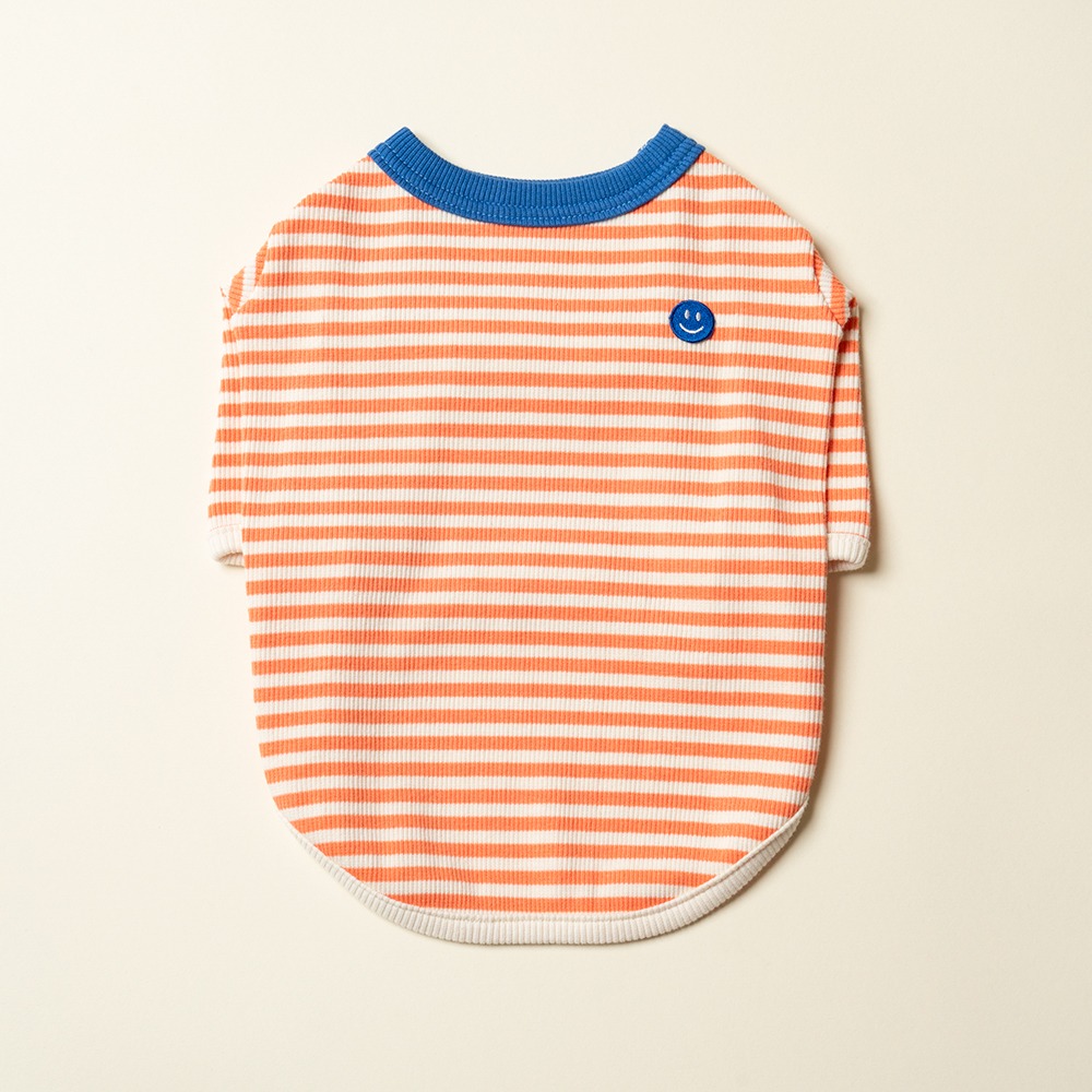 Smile stripe T-shirt (Orange)